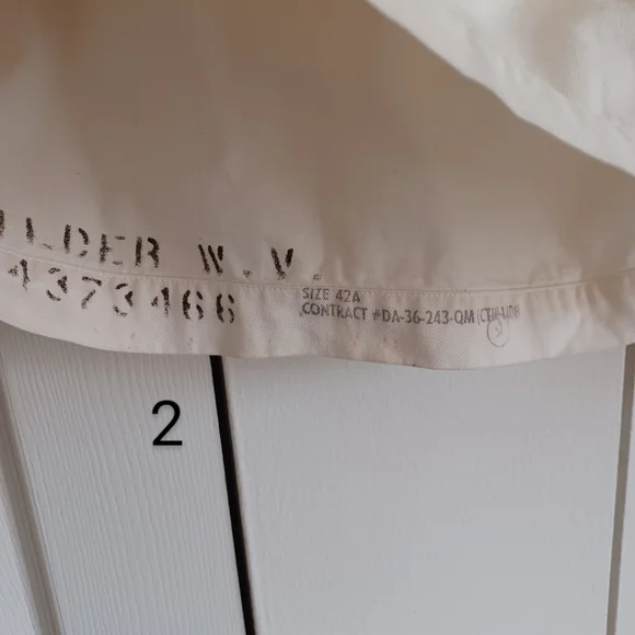 50s - 60s Vintage White 2 Navy Uniform Tops with Black Insignia. Shirts Retro - Picture 15 of 16